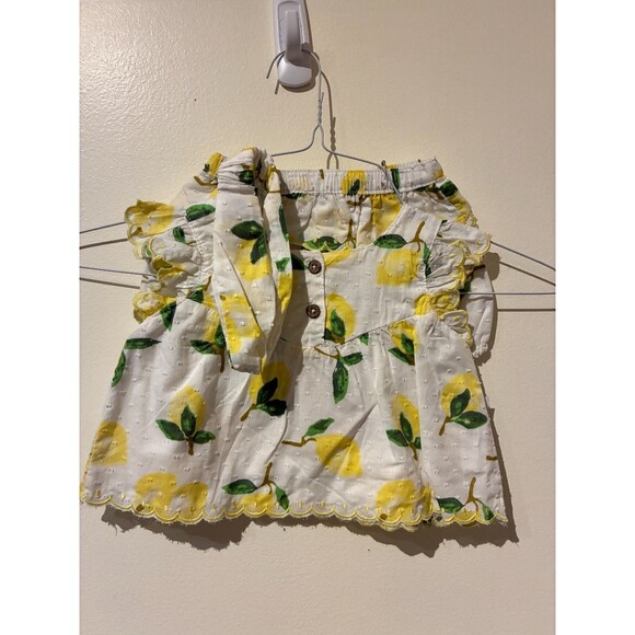 NWT Jessica Simpson White Lemon Outfit - Shirt & Shorts - 6-9M - Picture 1 of 4